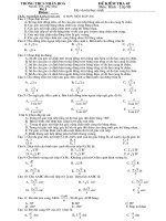 kiểm tra Toán 9 trắc nghiệm 100%