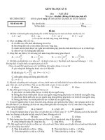 Kiểm tra học kì II lớp 12