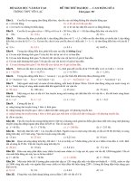 đề thi thử ĐH theo CT mới (có Đ.A)