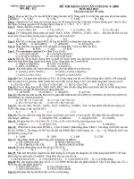 Đề thi thu đại học tháng 4- 2008 THPT Lạng giang