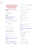 DÙNG CÔNG CỤ LƯỢNG GIÁC ĐỂ GIẢI CÁC BÀI TOÁN