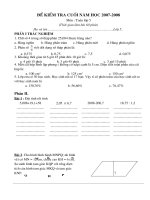 Đề kiểm tra toán 5