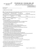 Đề thi học kì 1 -ban cơ bản