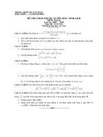 Đề kiểm tra HSG lớp 12 vòng 2- môn Toán