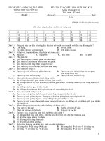 kiểm tra học kì 2 - ban KHTN