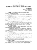 ĐỀ CƯƠNG BÀI GIẢNG: Phụ trách chi đội trong trường học