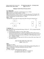 Bộ đề thi+Đáp án Lý 6-7-8-9 (THCS Thuận Hòa)