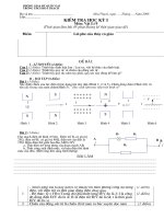 Đề Kiểm tra học kì I 