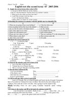 đề kiểm tra tiếng anh 45''