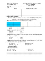 Kiểm tra cuối Kỳ I Khối 5