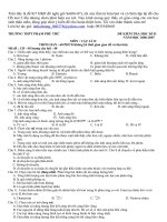 Kiểm tra Vật lý 12 học kỳ II