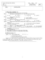 Kiểm tra Đại số 9 chương III: Hệ hai phương trình bậc nhất hai ẩn