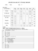 Đề thi Toán HK1 và đáp án lớp 6 (Đề 11)