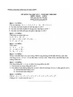 Đề thi HKI chính thức Toán 6  (0809)