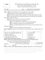 Đề thi Lịch Sử 4 ( thi thử)