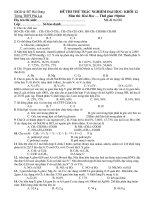 Đề thi thử trắc nghiệm đại học