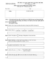 Đề thi Giải toán máy tính - Đề 5