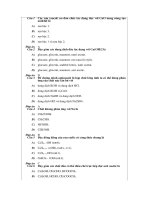 Bộ đề thi trắc nghiệm Hữu cơ