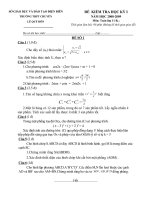 ĐỀ THI HỌC KÌ I_ LỚP 11