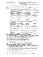 đề kiểm tra kỳ II