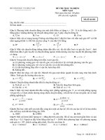 Đề trắc nghiệm khối 10NC 40câu (Khó)