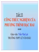 Công thức nghiệm của phương trình bậc hai