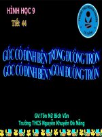 Chương III - Bài 5: Góc có đỉnh ở bên trong đường tròn. Góc có đỉnh ở bên ngoài đường tròn