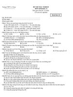 Kiểm tra 1 tiết sinh 11 KHTN