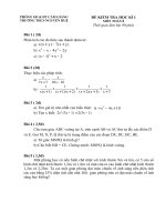 Đề kiểm tra học kì I + biểu điểm