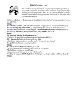 Phân biệt giữa If & Whether