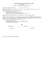 ĐỀ THI HỌC SINH GIỎI + ĐÁP ÁN TOÁN 9
