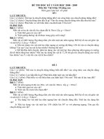 Đề thi học kì 1 lớp 10 NC