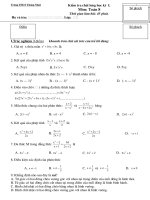 Kiểm tra Toán 8 học kì I