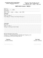 Biên bản giao nhận đề, tài liệu trong kì thi