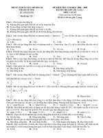 Đề ôn ĐHCĐ Vật lý lần 1_Lớp 13B(Trần Đình Hùng)