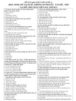 Bài kiểm tra 15 phút. HKII (Trắc nghiệm)