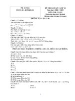 Đề thi BKI lớp 10 Môn Toán