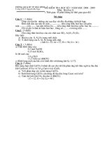 De thi &dap an thi mon Hoa hoc 8 - hoc ky I