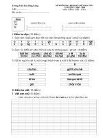 De KT giua ki I Lop 1 Mon TV + Toan