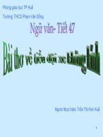 Tiết 47: Bài thơ về tiểu đội xe không kính