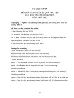 Cách lập ma trận bài KT MÔN HÓA HỌC ( Có chuẩn kiến thức môn hóa 8,9 )