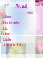 Tiết 77. Hầu Trời