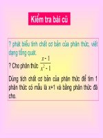 Chương II - Bài 3: Rút gọn phân thức