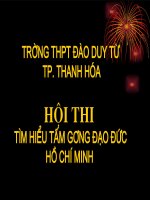 tìm hiểu tấm gương đạo đức Hồ Chí minh