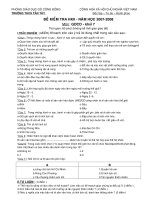 Đề kiểm tra lớp 7 (HKII)