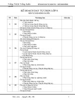 kế hoạch tự chọn 8