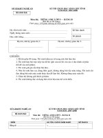 Đề thi HSG tỉnh lớp 9 Bảng B môn tiếng Anh