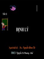 Chương I - Bài 7: Định lý