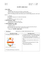 Giáo án Sinh tuần 31