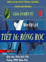 Giáo án Vật Lý 6-Tiết 16